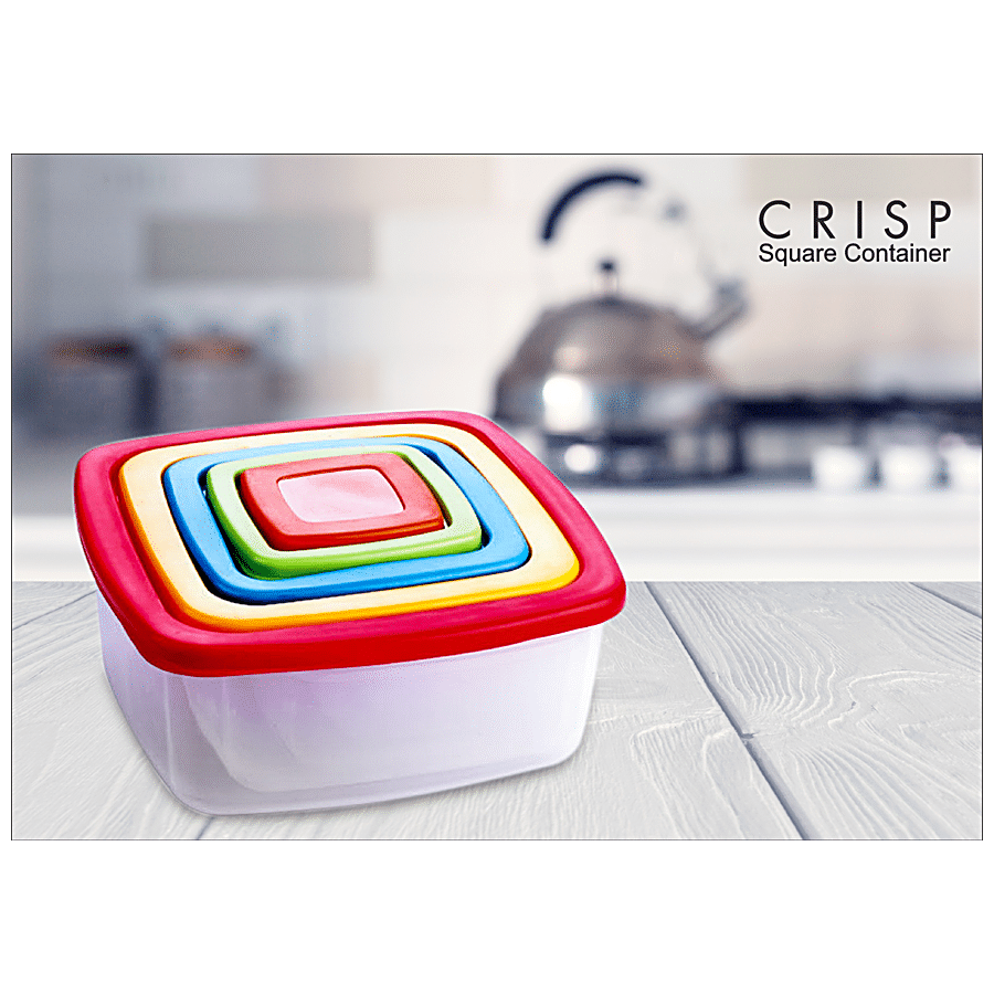 Saura Crisp Square Containers - Plastic