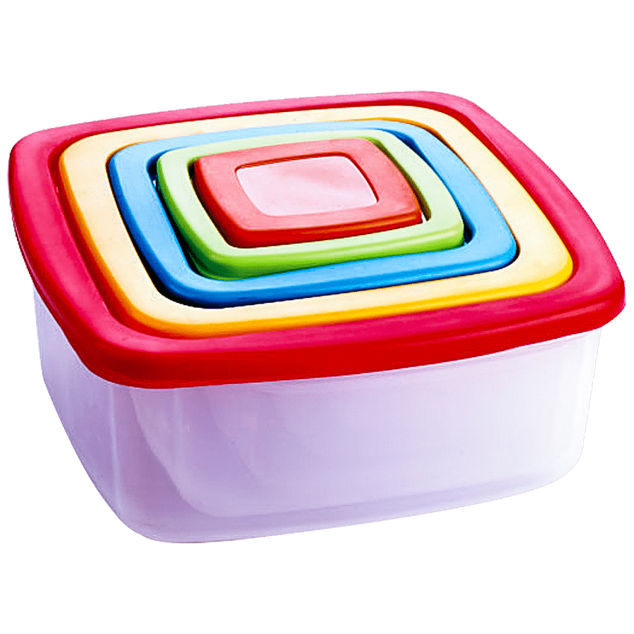 Saura Crisp Square Containers - Plastic