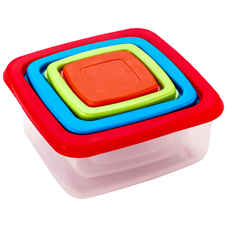 Saura Crisp Square Containers - Plastic