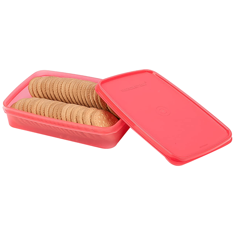 Signoraware Crispy Slim Box Plastic Container - Red