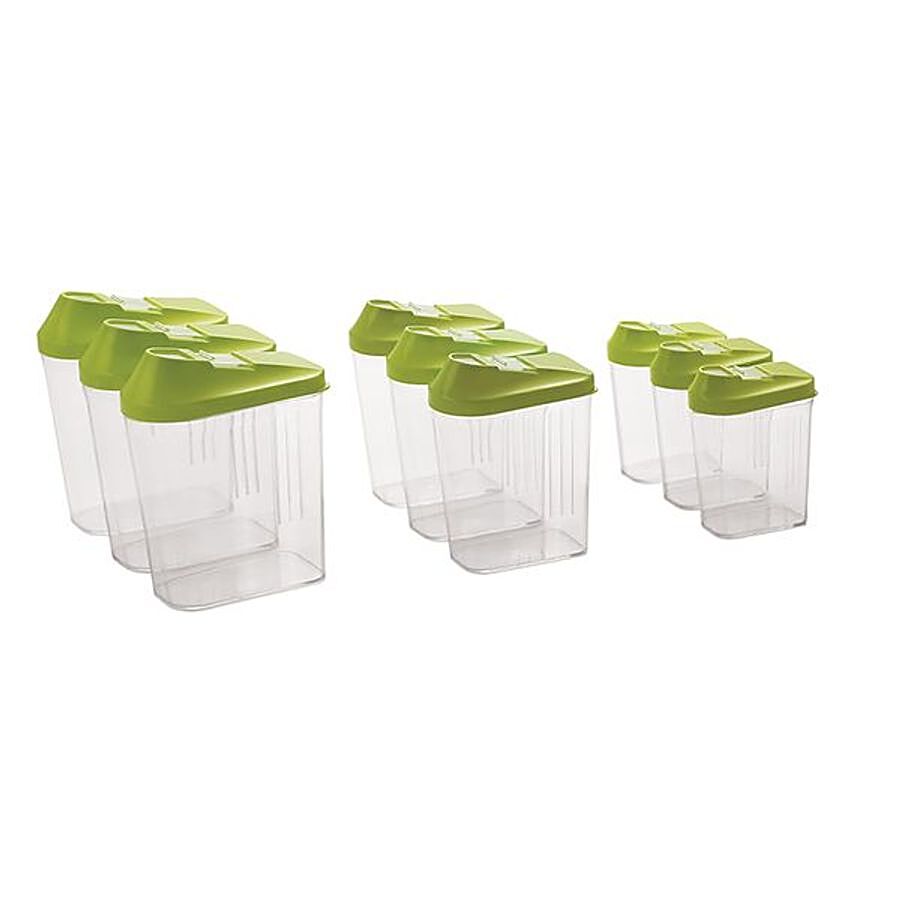 Steelo Skippar Storage Container Green Lid - Transparent