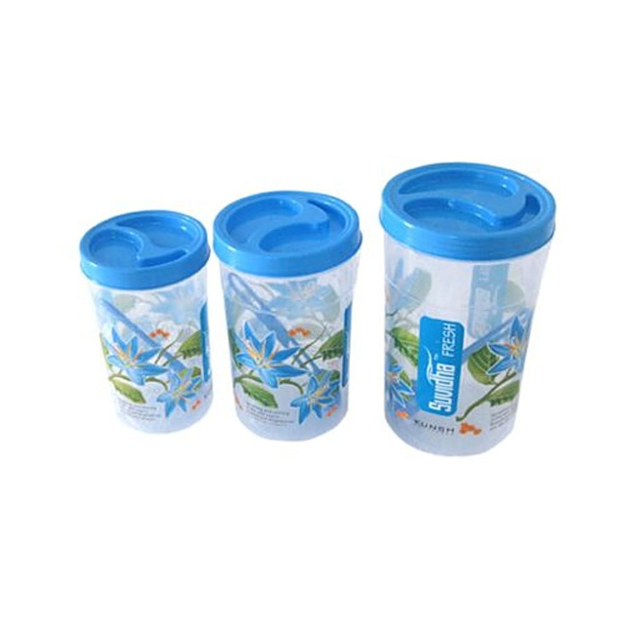 Suvidha Printed Container Combo Set - Blue