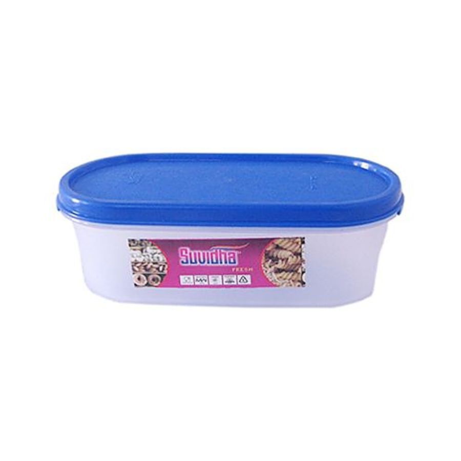 Suvidha Top N Top Storage Container with Blue Lid - Transparent