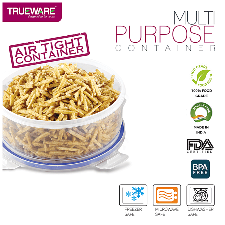 Trueware Clip & Close Plastic Container - Transparent