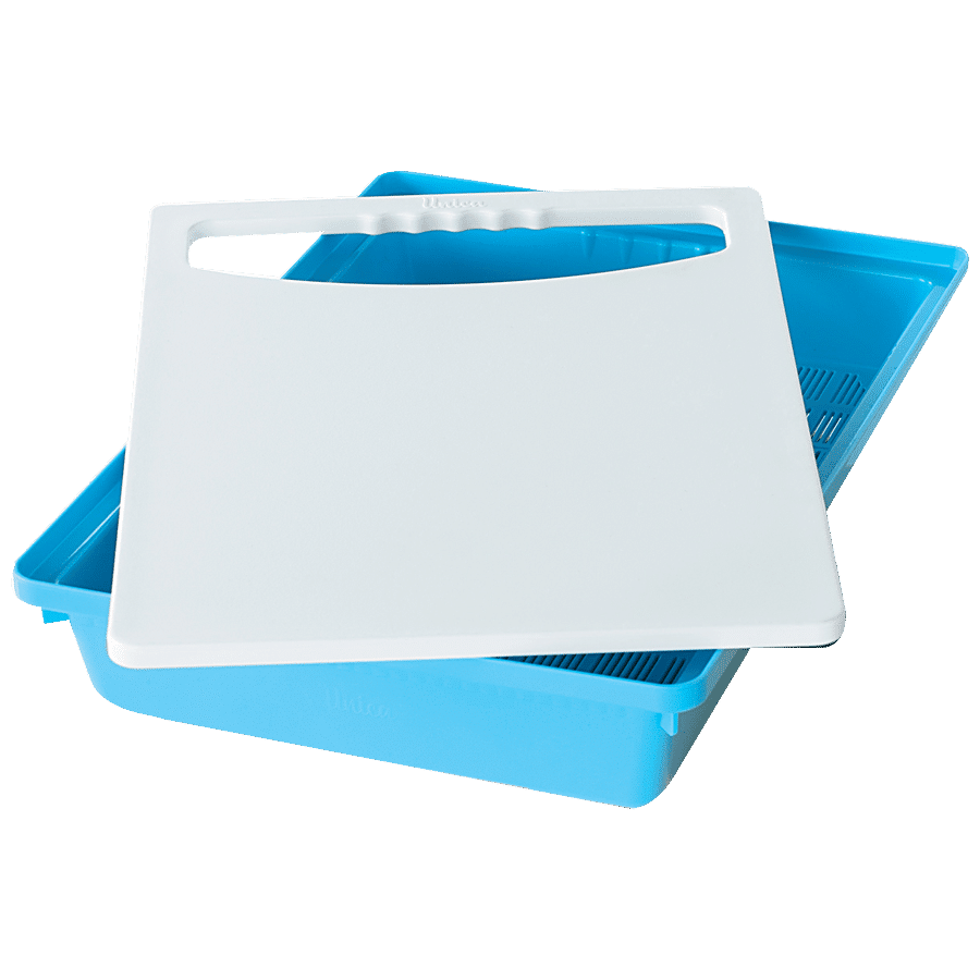 Unica Belleza Chopping Board With Strainer.- Angular Base