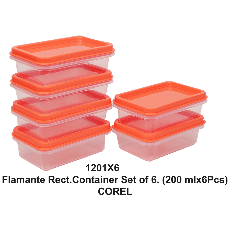 Unica Flamante Rectangular Containers Set - Durable