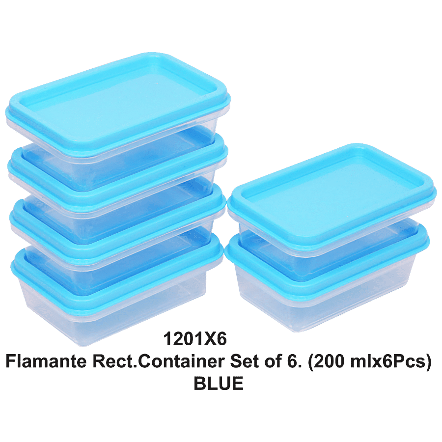 Unica Flamante Rectangular Containers Set - Durable