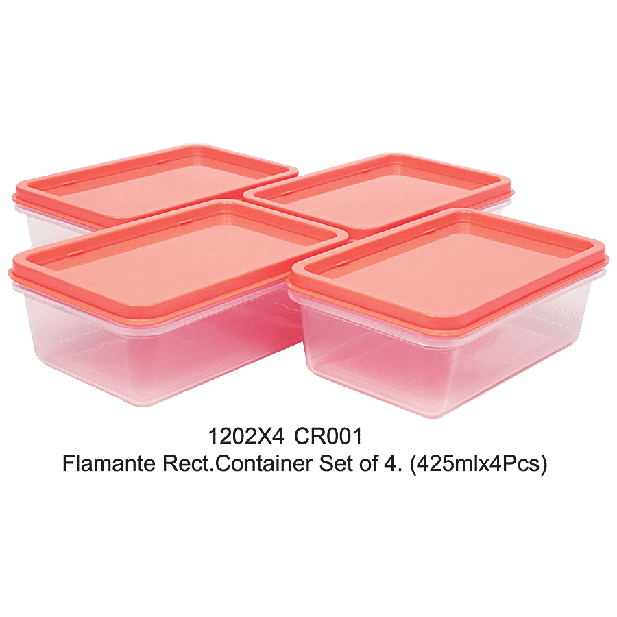 Unica Flamante Rectangular Containers Set - Durable