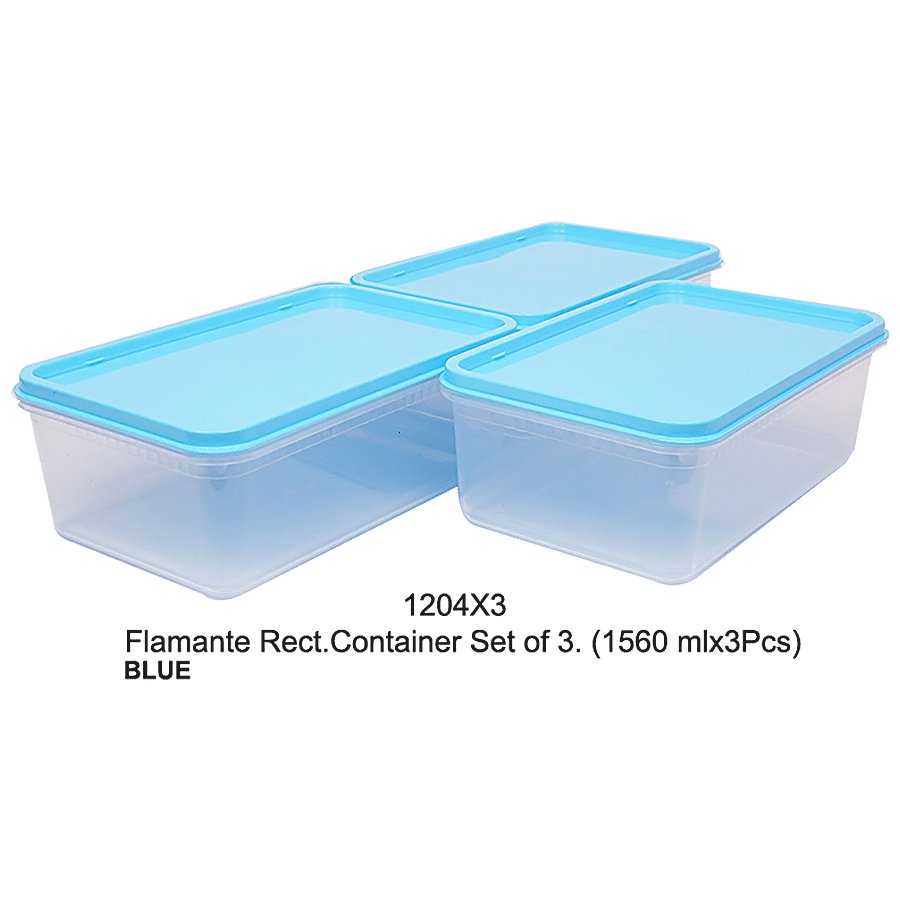 Unica Flamante Rectangular Containers Set - Durable