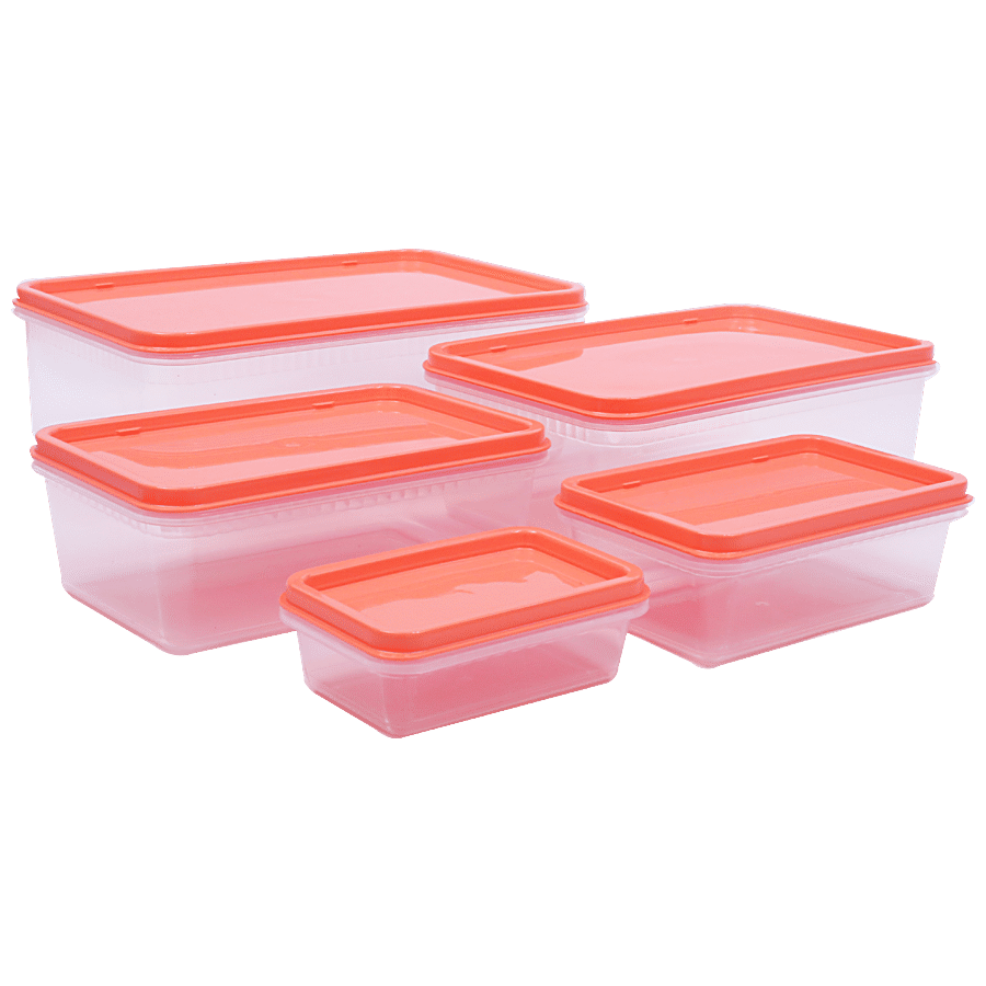 Unica Flamante Rectangular Containers Set - Durable