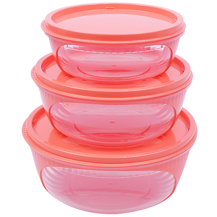 Unica Flamante Uno Round Containers Set - Durable Storage