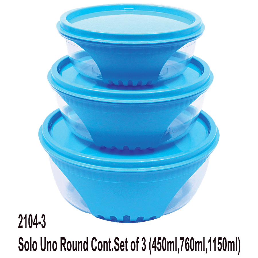 Unica Solo Uno Round Containers Set - Air Resistant