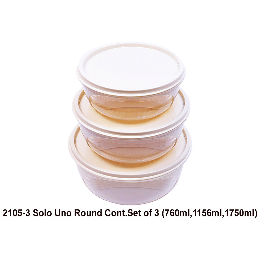 Unica Solo Uno Round Containers Set - Durable