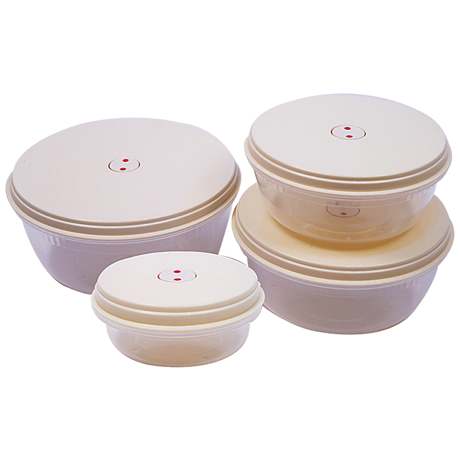 Unica Tenaz Round Vent Lid Bowl Set - Airtight Storage