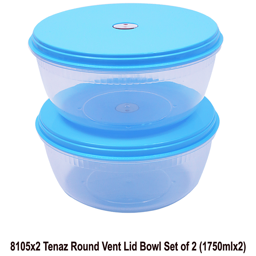 Unica Tenaz Round Vent Lid Bowl Set - Airtight Storage