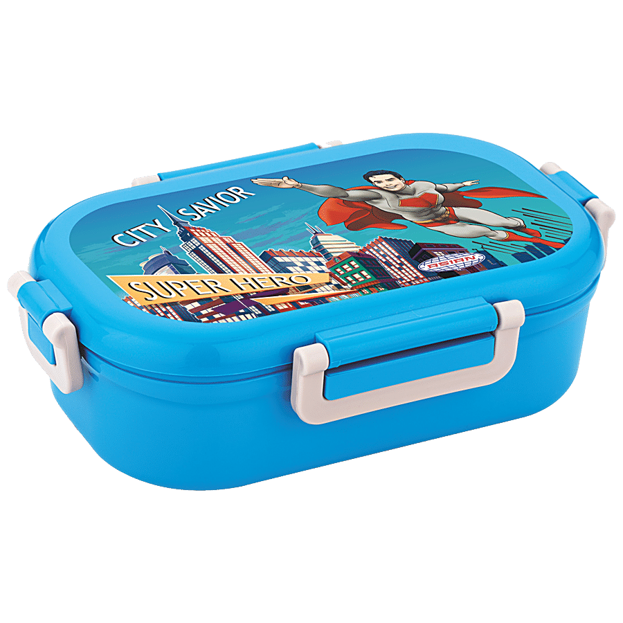 Asian Hot Meal Locker Kids Insulated Lunch Box  - Blue