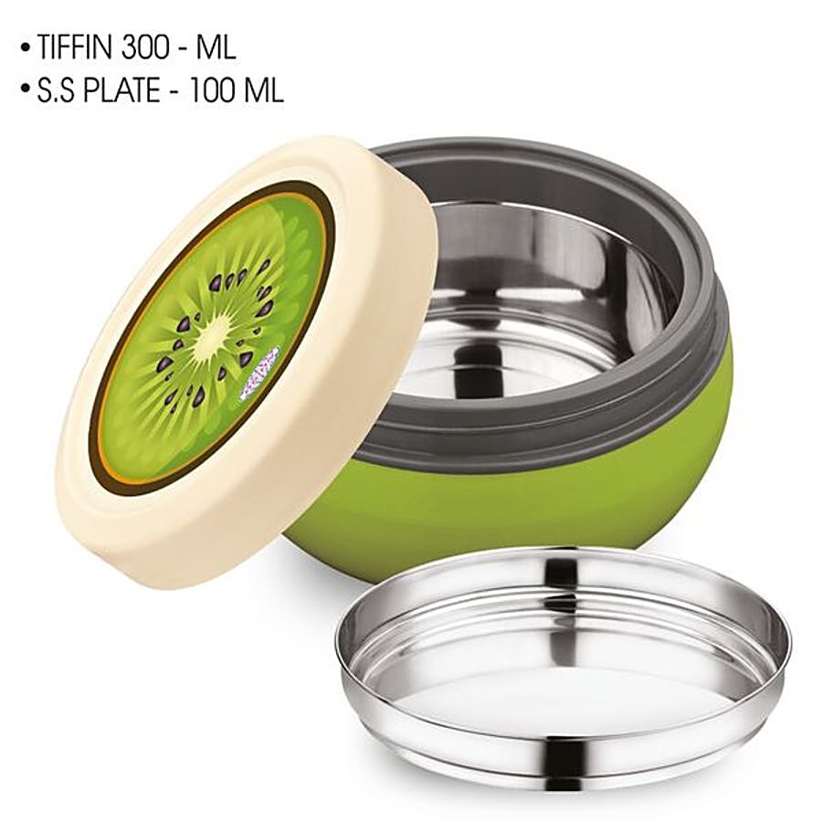 Asian Microwaveable Round Plastic Lunch Box/Tiffin Box - Fun Meal