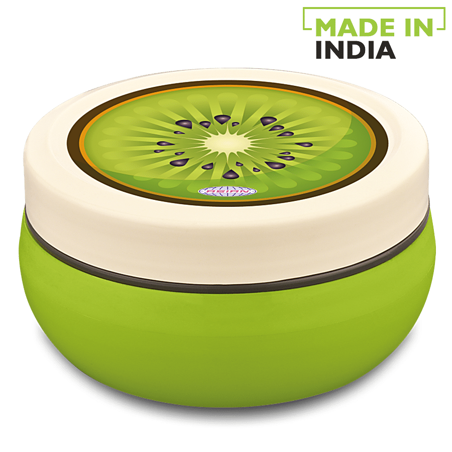 Asian Microwaveable Round Plastic Lunch Box/Tiffin Box - Fun Meal