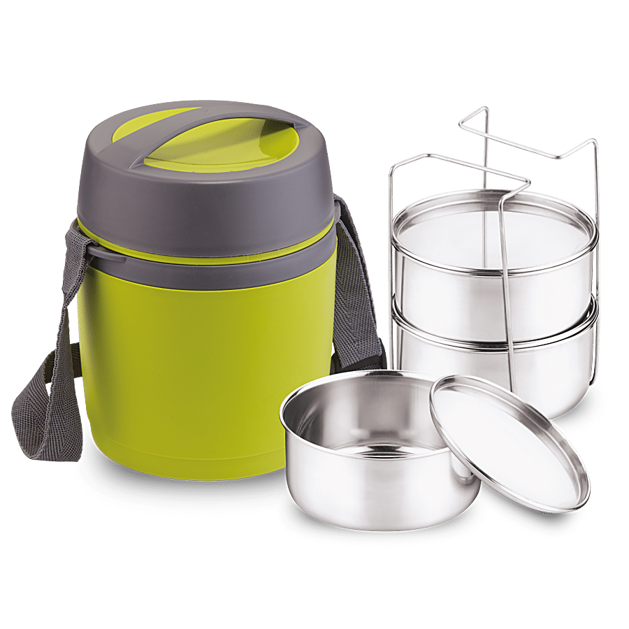 Asian Stainless Steel Lunch Box/Tiffin Box Insulated Leakproof - Happy Meal