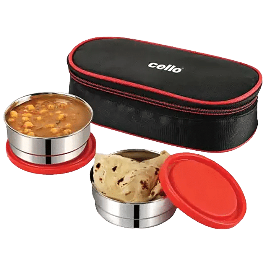 Cello Eco Bite Lunch Box - Stainless Steel