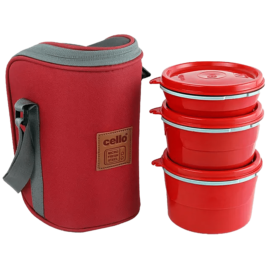 Cello Max Fresh Thermoware Hot Wave Lunch Box/Tiffin Box - Inner Steel