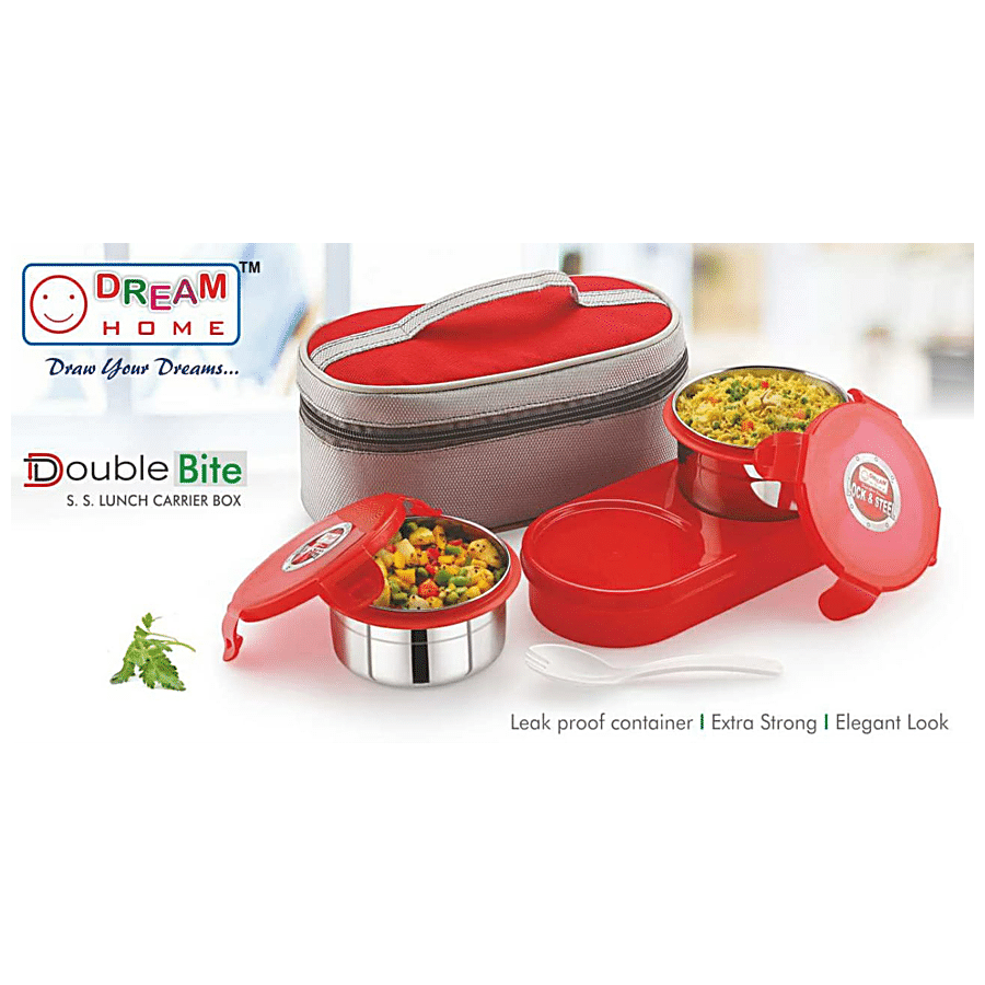 Dream Home Stainless Steel Lunch Box - With Spoon