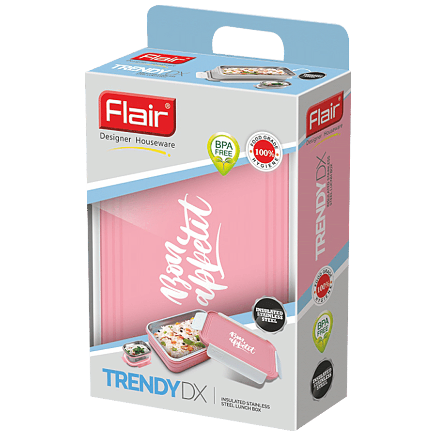 Flair Plastics Trendy Dx Lunch Box - Insulated Stainless Steel