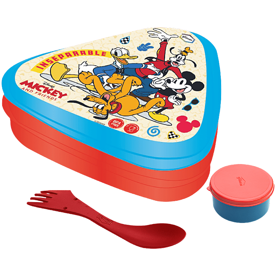 Gluman Disney Mickey Triangle Plastic Lunch Box