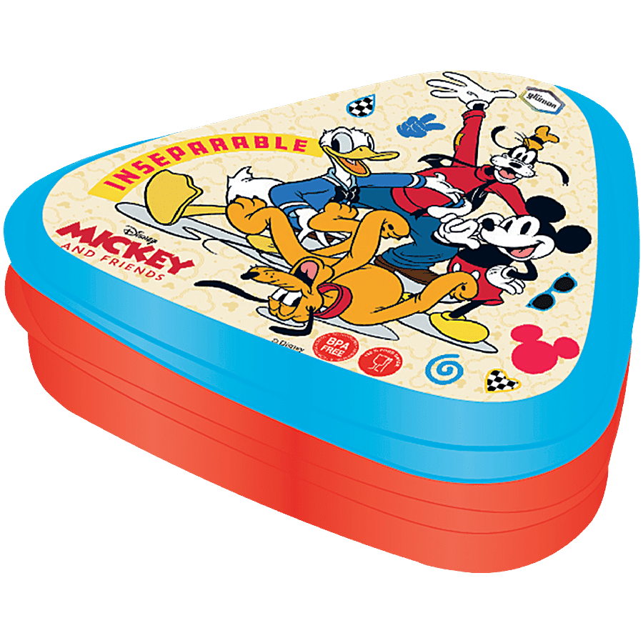 Gluman Disney Mickey Triangle Plastic Lunch Box