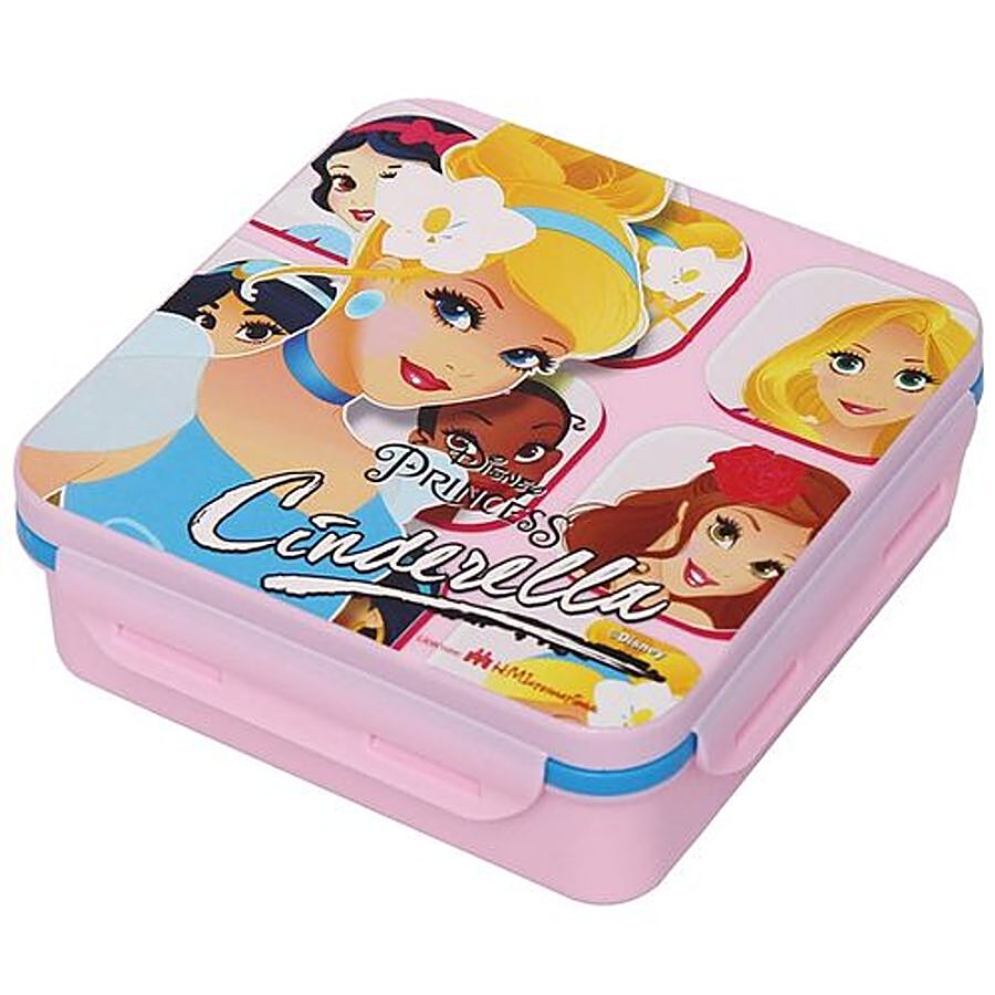 Hm International Disney Cinderella Princess Insulated Square Shaped Hot Case Kids Plastic Lunch Box