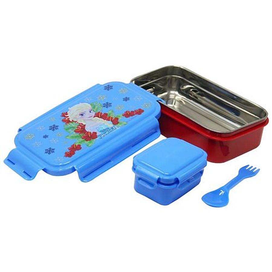 Hm International Disney Frozen Kids Plastic Lunch Box With Detachable Steel Tray