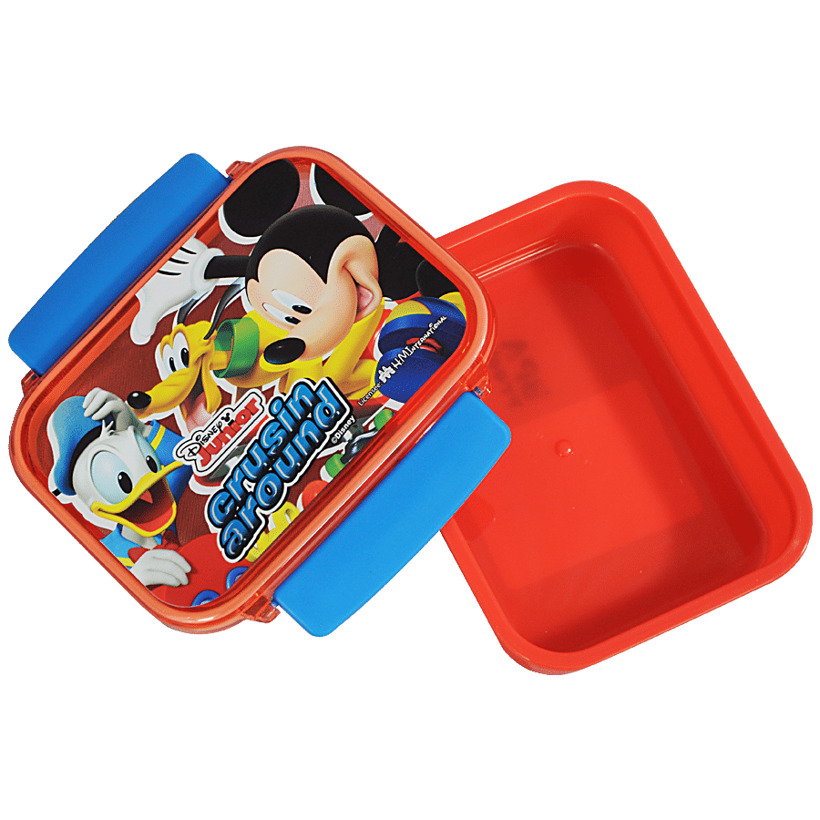 Hm International Disney Mickey Mouse Plastic Lunch Box/Tiffin Box - HMGSLB 22004-MK