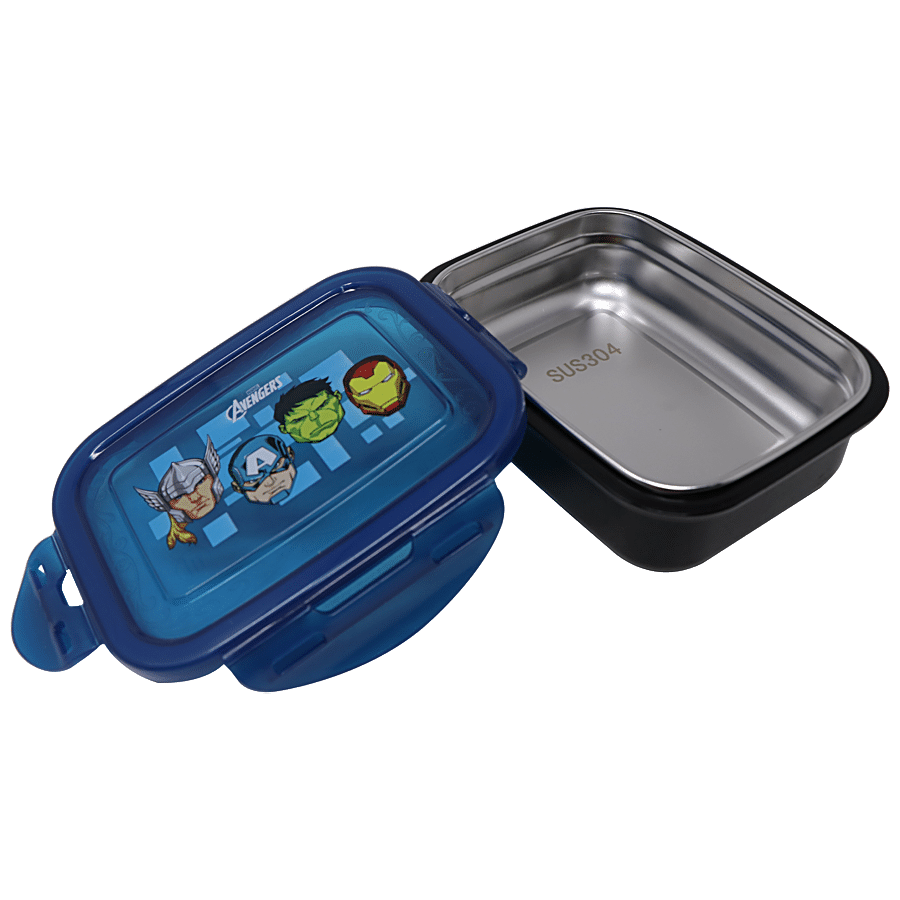 Hm International Marvel Avengers Small 304 Stainless Steel Lunch Box/Tiffin Box - HMHTLB 73357-AV