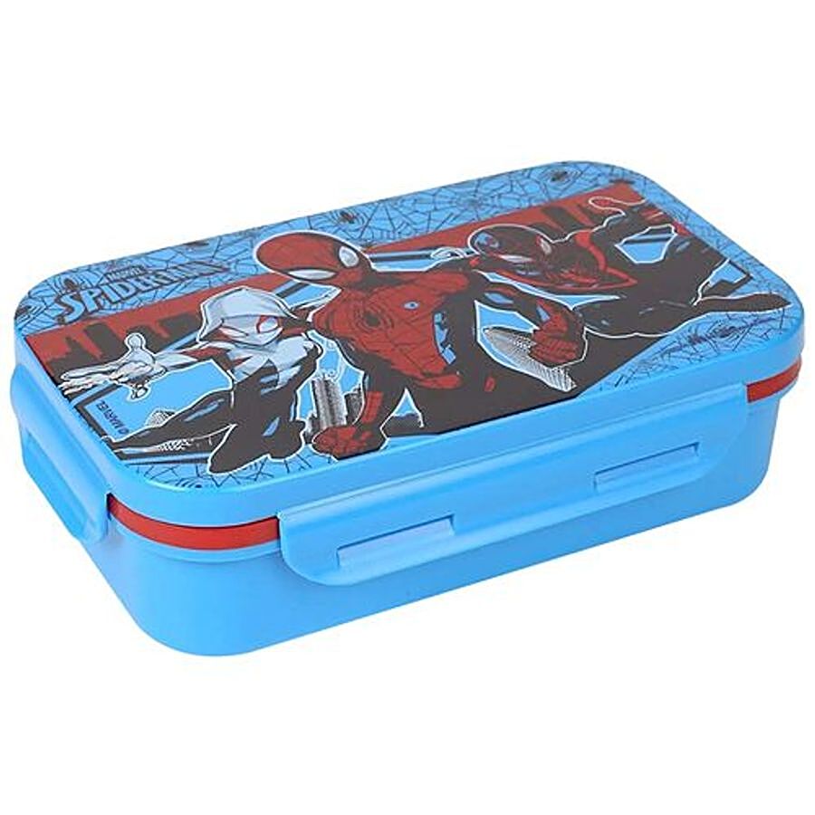 Hm International Marvel Spider Man Insulated Hot Case Kids Plastic Lunch Box/Tiffin Box With Steel Tray