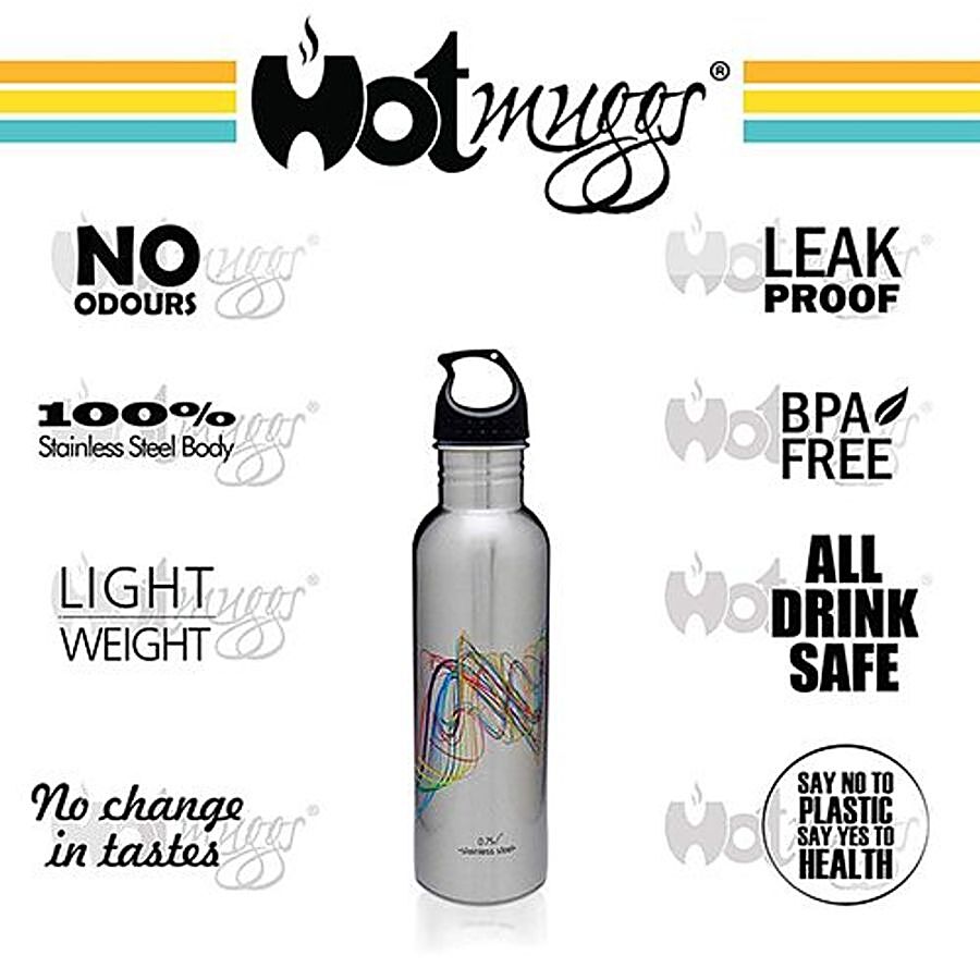 Hot Muggs Stainless Steel Sports Cap Bottle - Single Wall