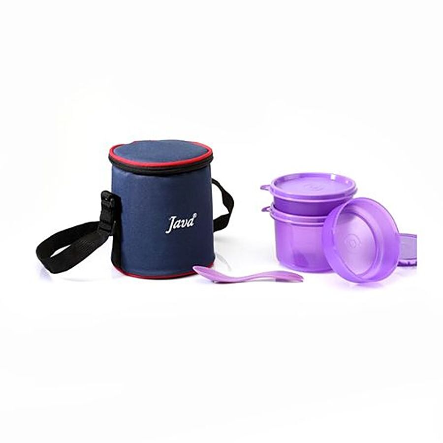 Java Round Lunch Box - Purple