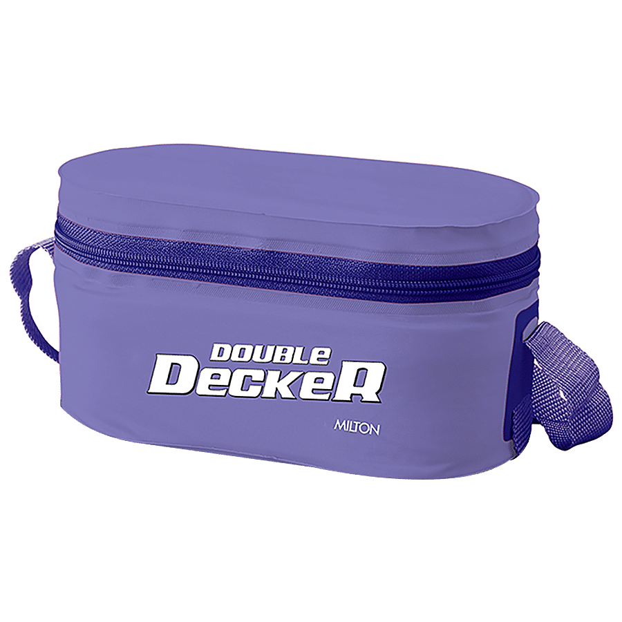 Milton Double Decker Plastic Lunch Box - Round & Oval Containers