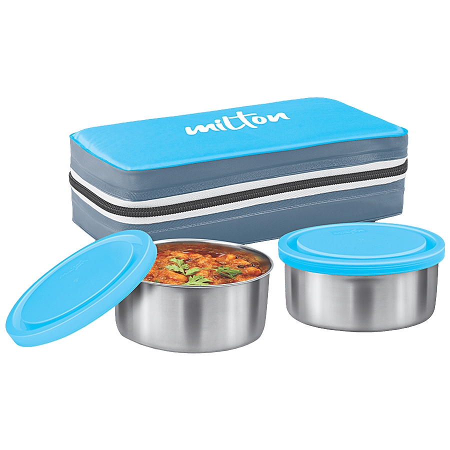 Milton Lunch Box - New Mini Insulated Tiffin With 2 Containers