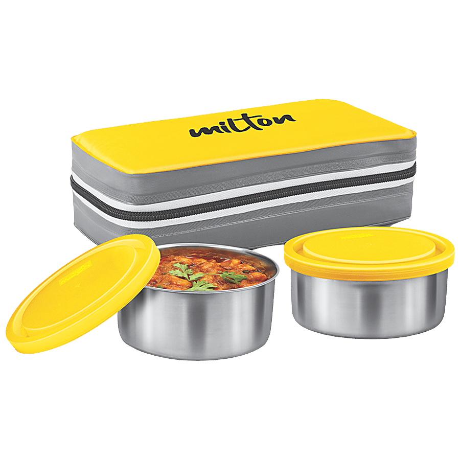 Milton Lunch Box - New Mini Insulated Tiffin With 2 Containers