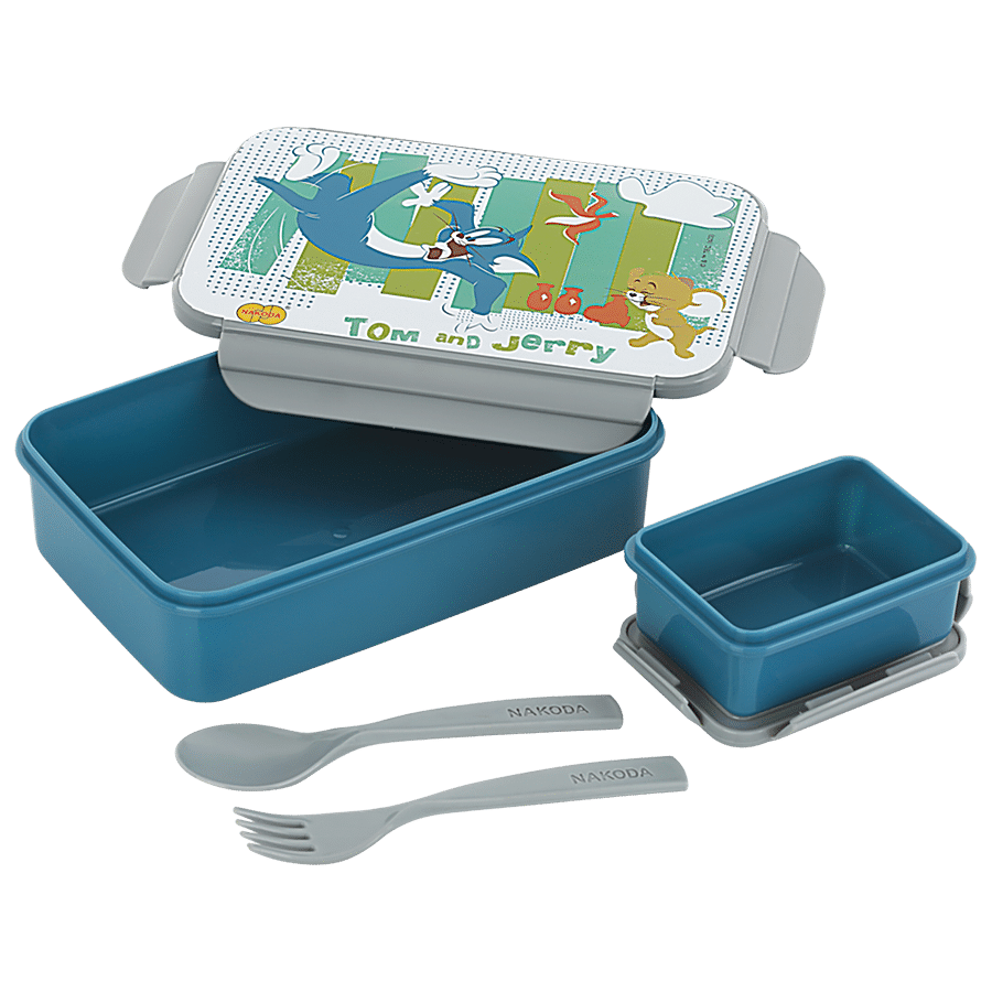 Nakoda Kids Lunch Box Tom & Jerry Klick Fit 800 Food Grade Plastic