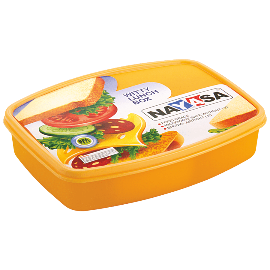 Nayasa Witty Big Plastic Lunch Box For Kids - School