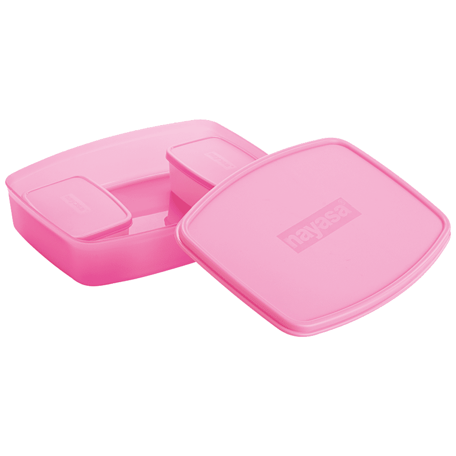 Nayasa Witty Big Plastic Lunch Box For Kids - School