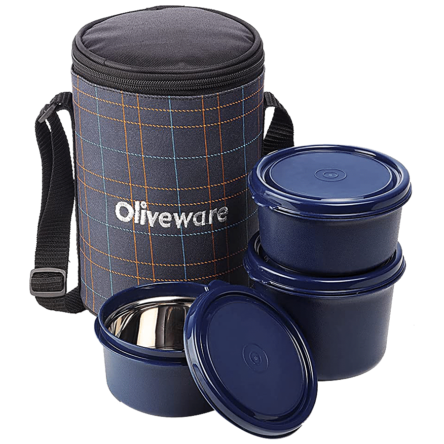 Oliveware Amber Lunch Box - Blue