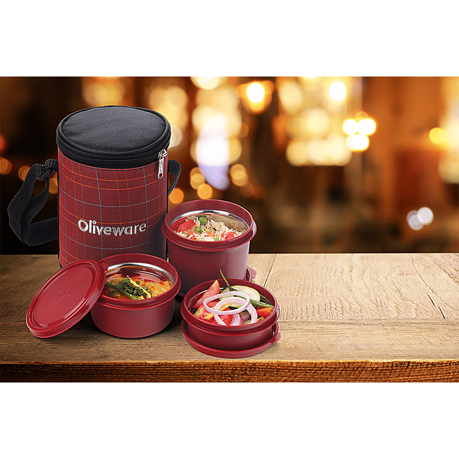 Oliveware Infinite Lunch Box With Bag - Air-Tight