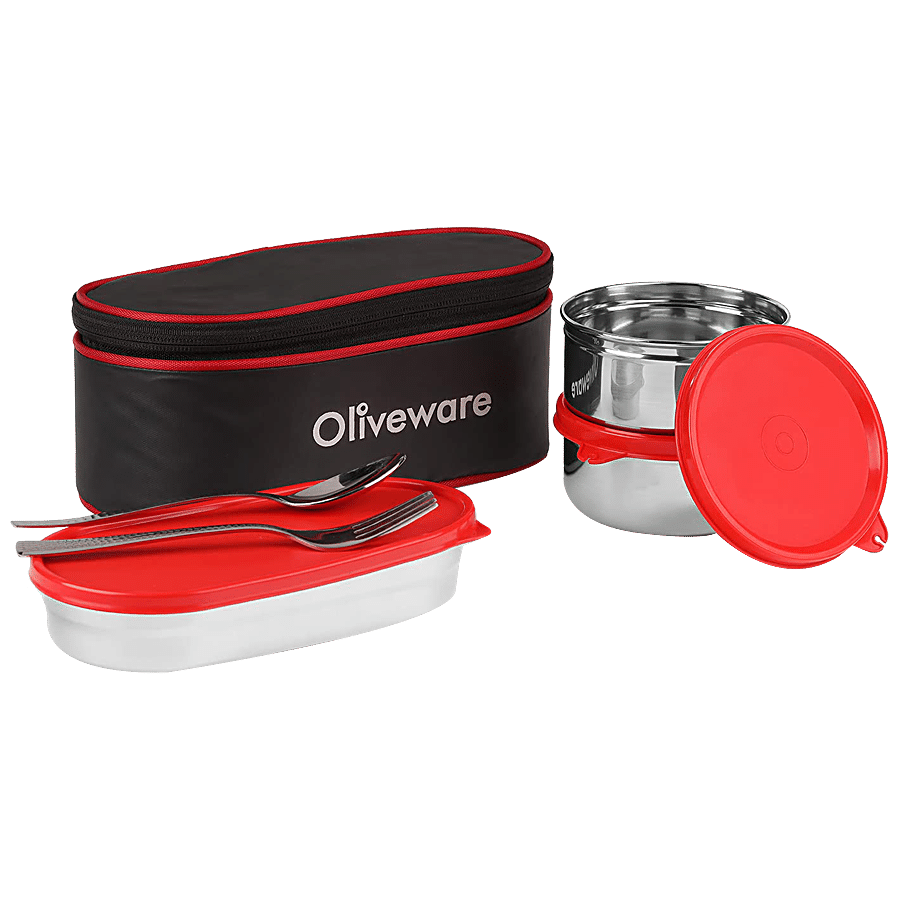 Oliveware Sophia Lunch Box With Steel Spoon