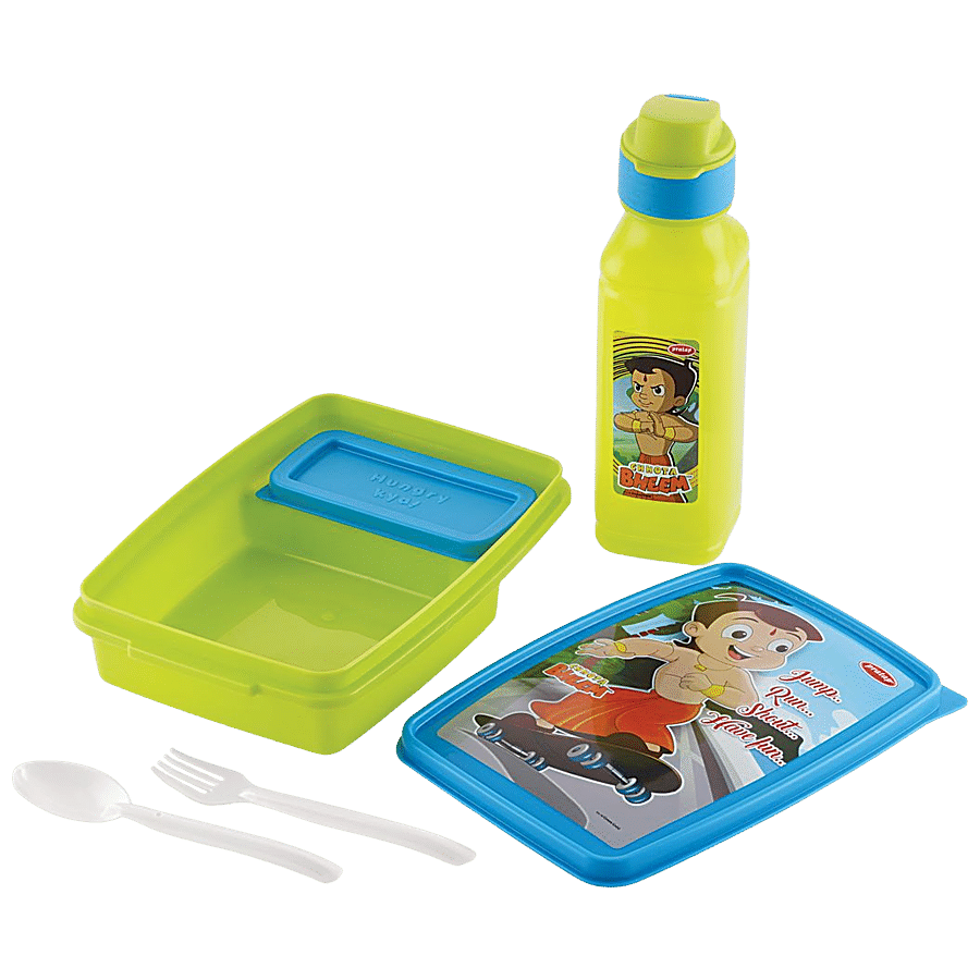 Pratap Fun Time Chhota Bheem Lunch Container Set - Lightweight