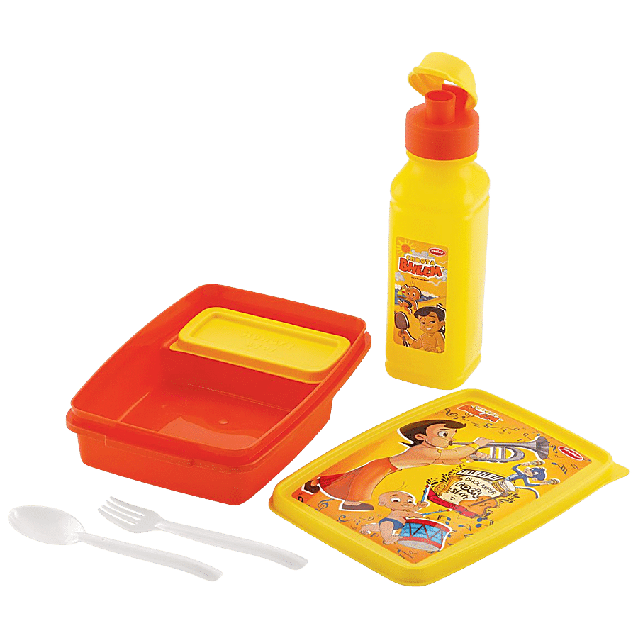 Pratap Fun Time Chhota Bheem Lunch Container Set - Lightweight