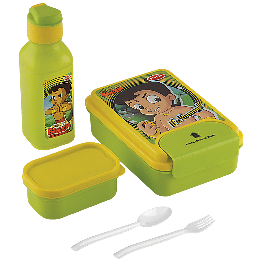 Pratap One Lock Chhota Bheem Lunch Box Set - Small