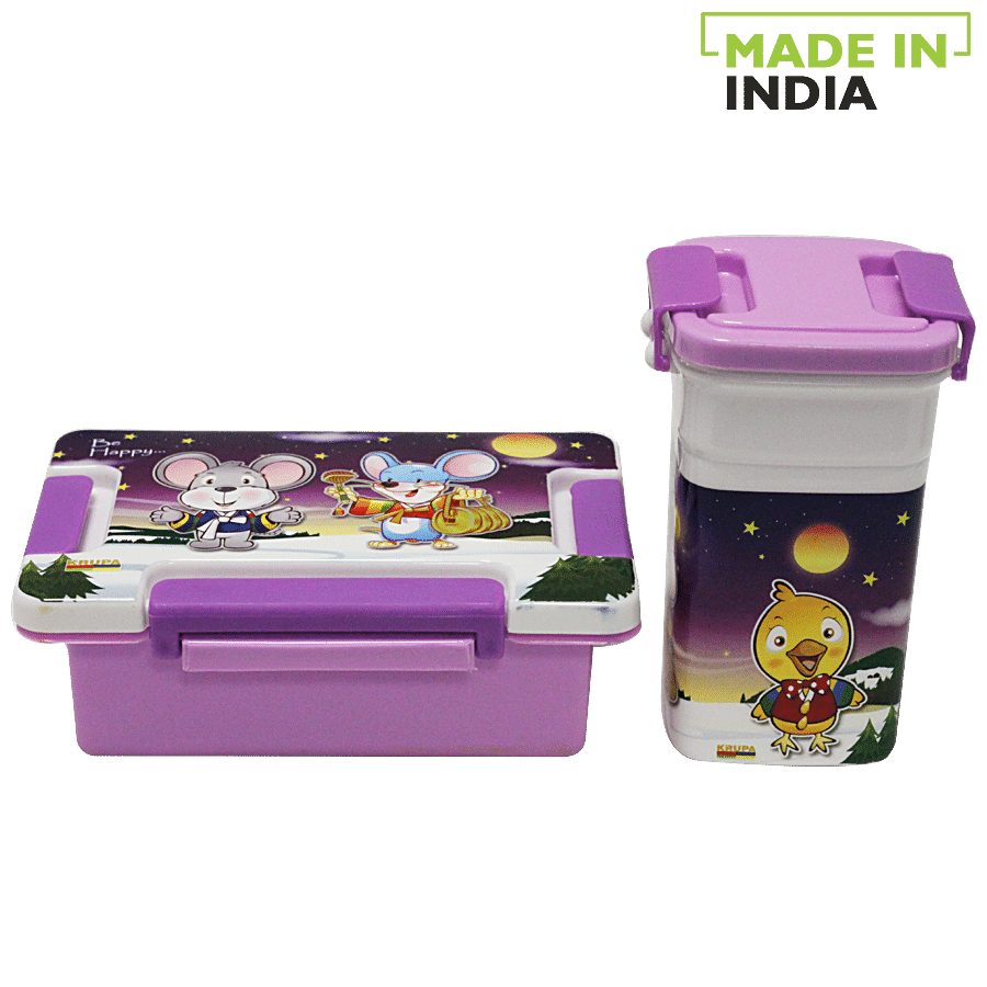 SWASTIK Plastic Lunch Box & Tumbler Gift Set