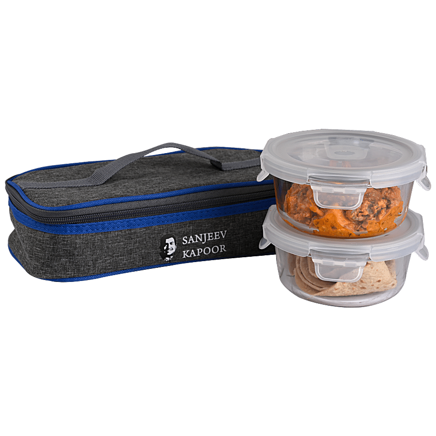 Sanjeev Kapoor Glass Lunch Box - Round